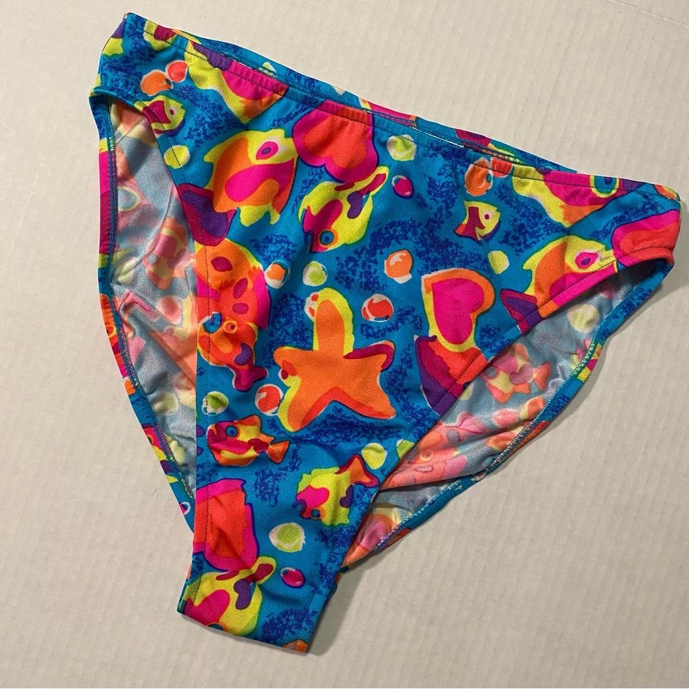 NWOT Vintage 90s Ron Jon Surf Wear High Cut Leg Neon Bikini Bottom